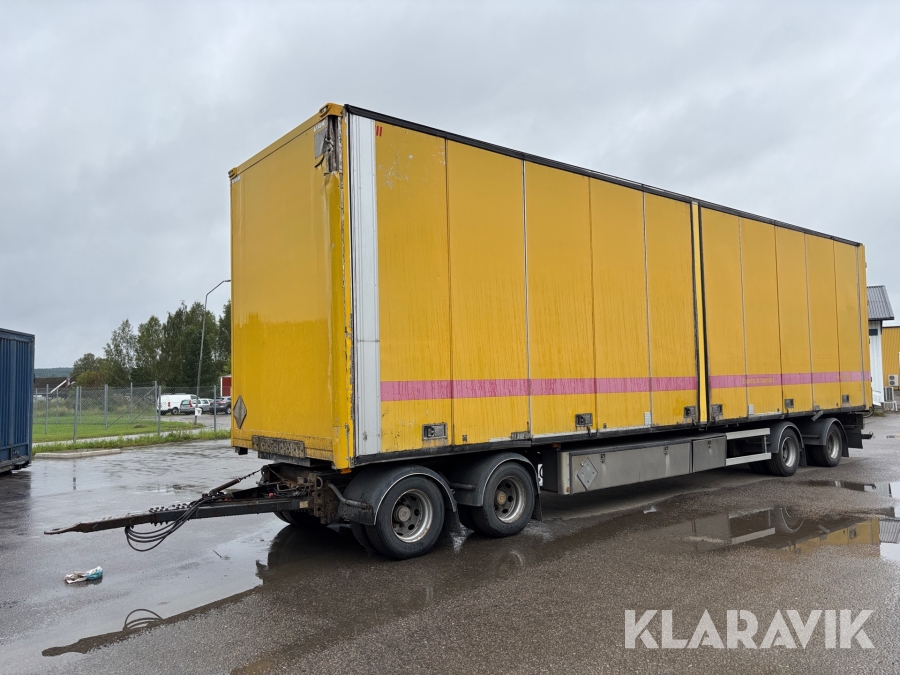4-axlat skåpsläp VAK V-4-40 EXIII klassad