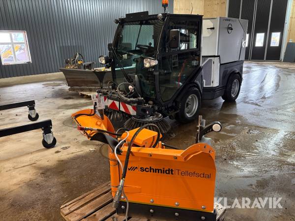 Sopmaskin/Redskapsbärare Schmidt FlexiGo 150 med snöblad, flak & sopaggregat/tvätt