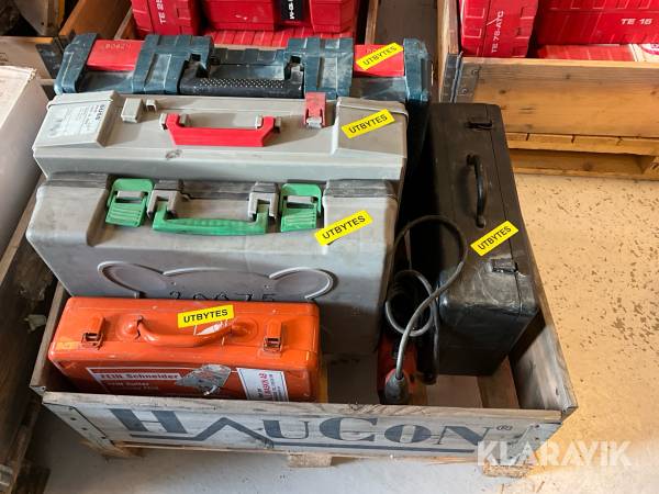 Parti med byggmaskiner