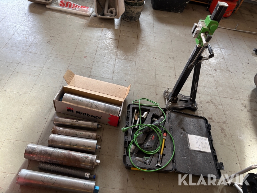 Kärnborr med stativ och borrar Eibenstock ETN 162/3