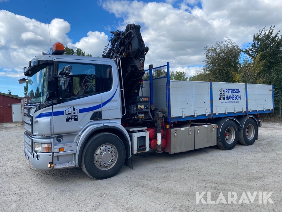 Kranbil med tipp Scania P310LB6X2