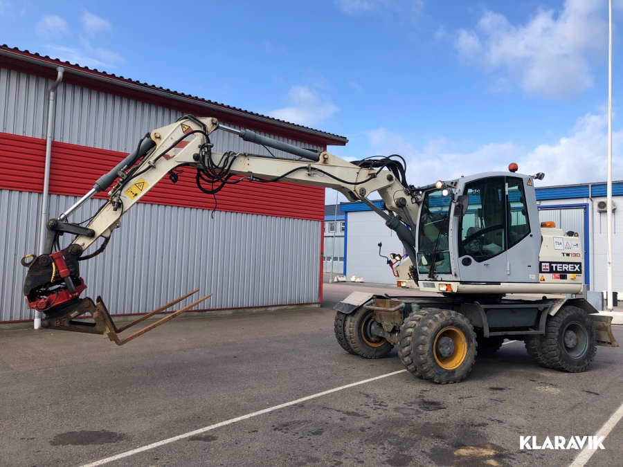 Hjulgrävmaskin Terex TW130 med rotator, gafflar & skopor