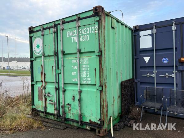 Container 40 fot, med oanvända verktyg och inredning