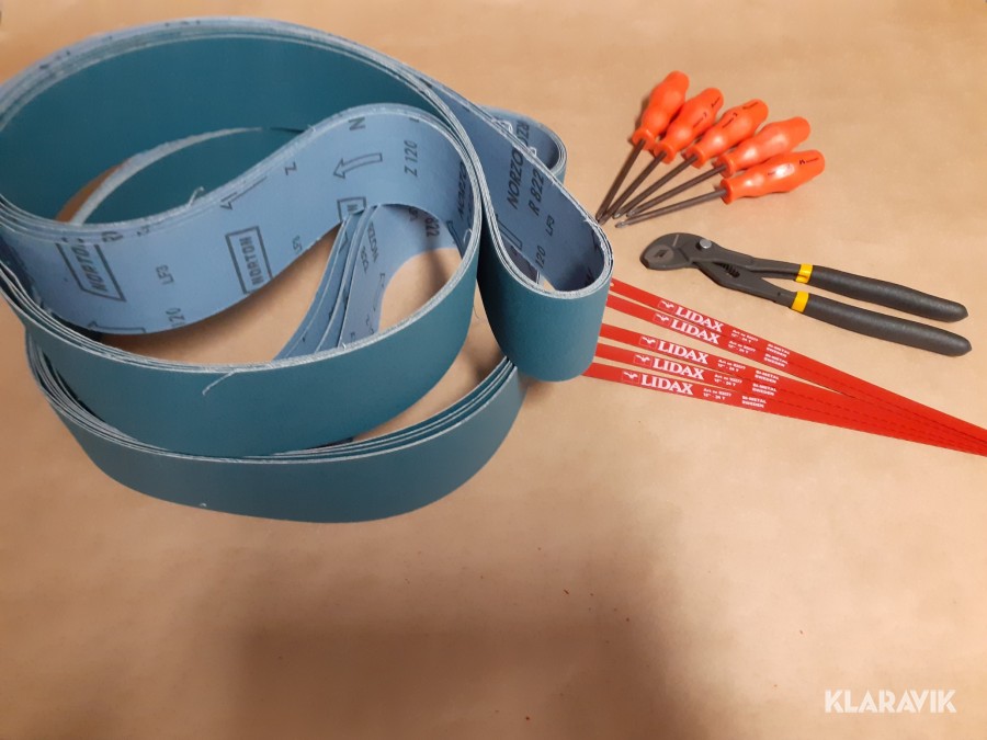 Slipduksband, mejslar & bågfilsblad