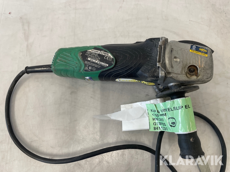 Vinkelslip Hikoki G 13SB3 (S), Svalöv, Klaravik auktioner