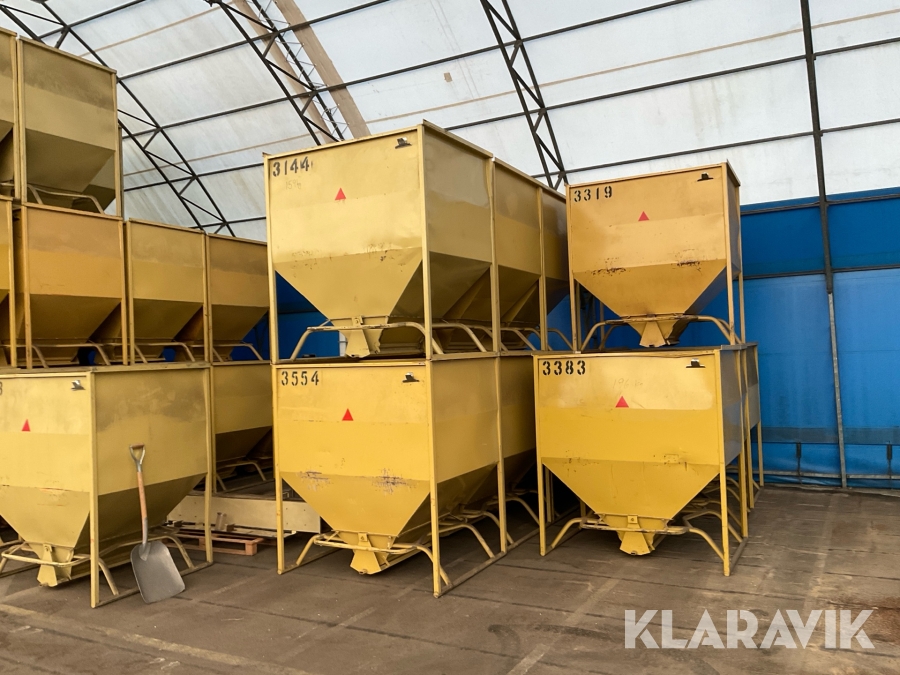 Spannmålscontainer med bottentömmning 10st