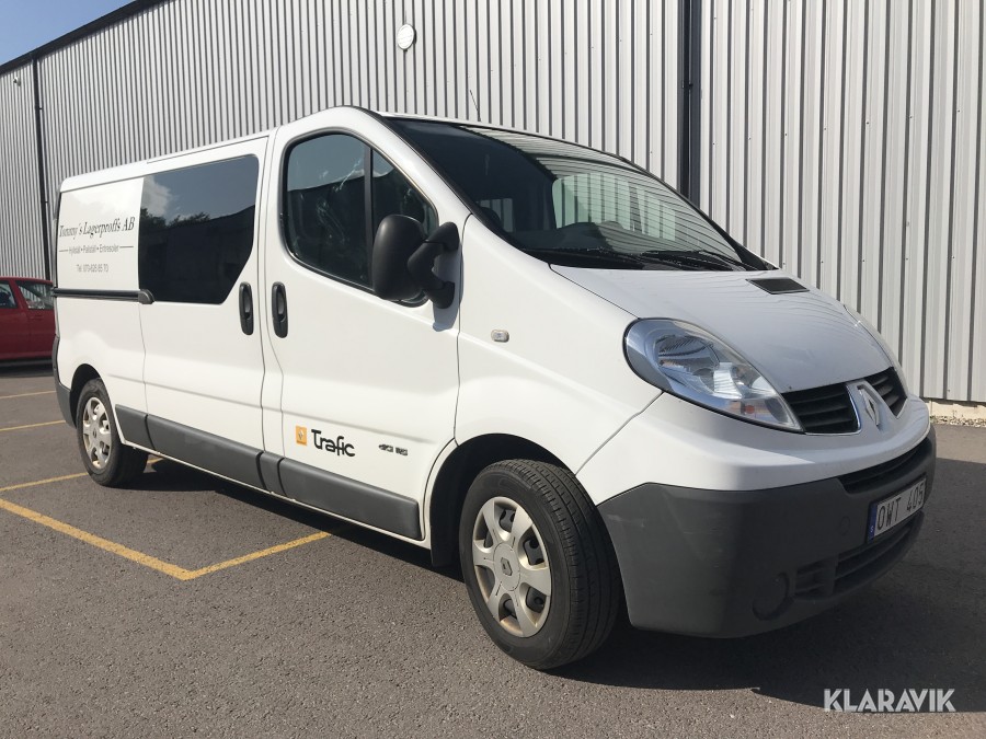 Skåpbil dubbelhytt Renault Trafic 6-sitsig