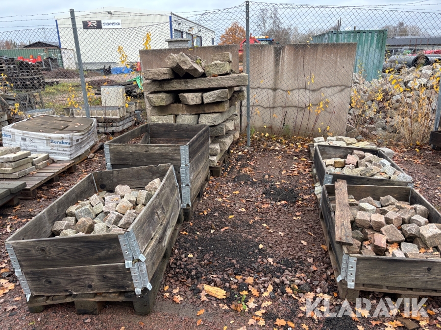 Granit kantsten och gatsten