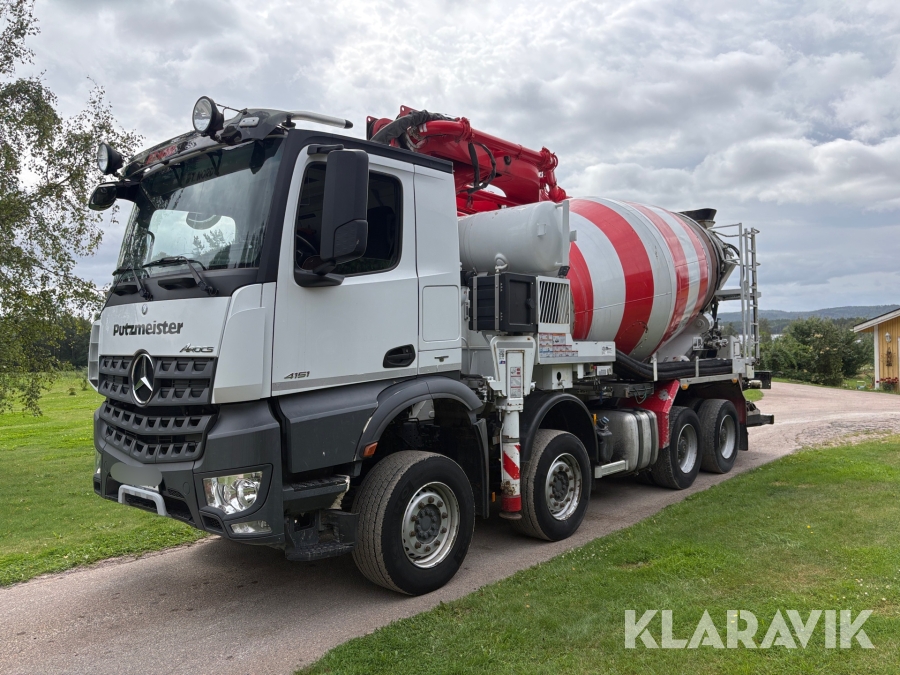 Betongbil/betongpump Mercedes-Benz Arocs 4151 med putzmeister roterare