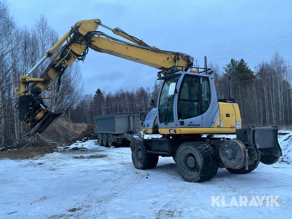 Hjulgrävare New Holland MH City med tiltrotator