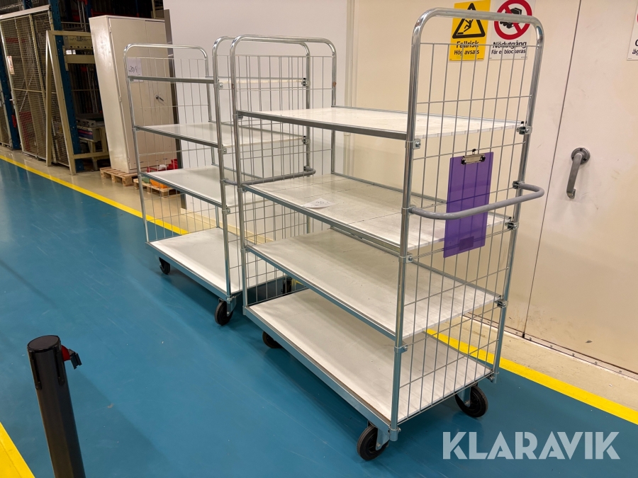 Lagerhylla på hjul 2 st
