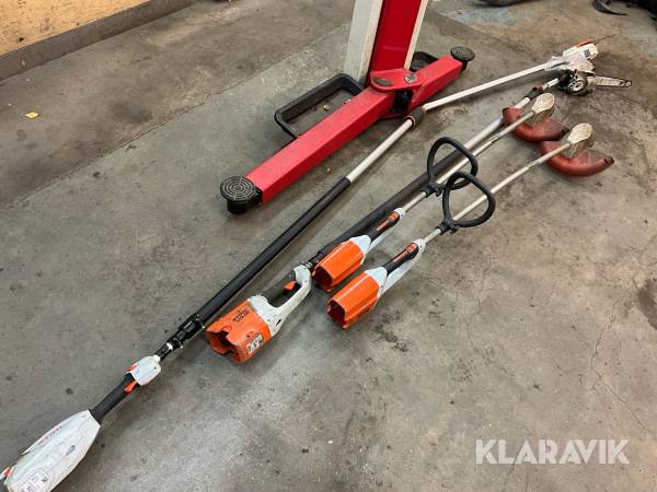 Defekta trädgårdsmaskiner Stihl 5 st batteridrivna