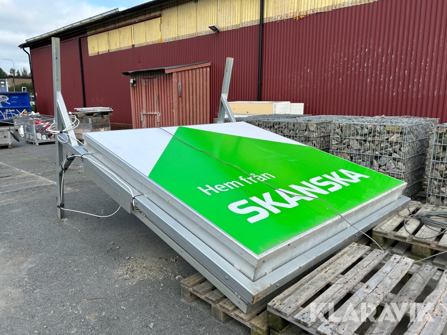 Reklamskylt för tornkran  