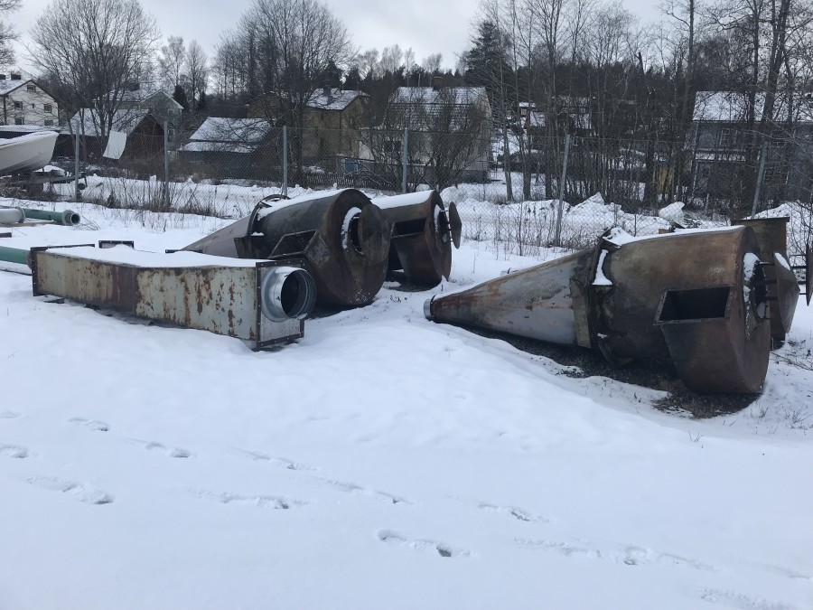 4 st Spåncykloner med fläkt 