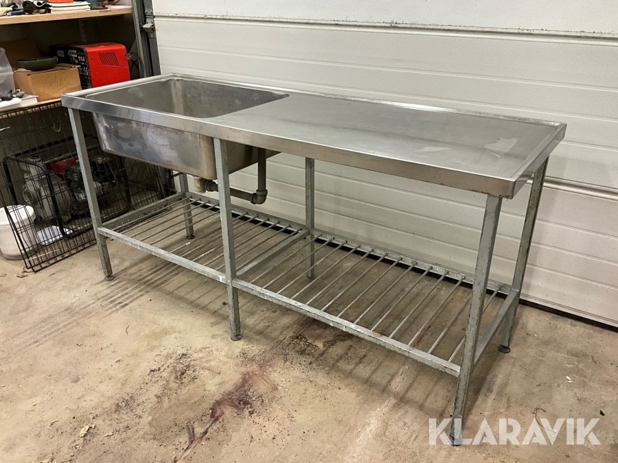 Rostfri diskbänk 1800x600 1800x600