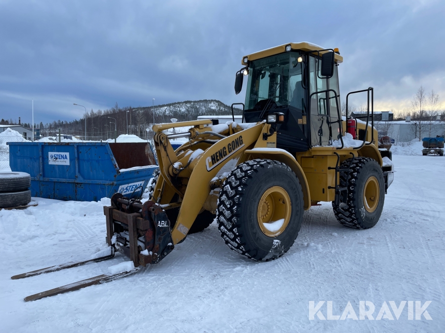 Hjullastare Cheng Gong 938H med flera redskap
