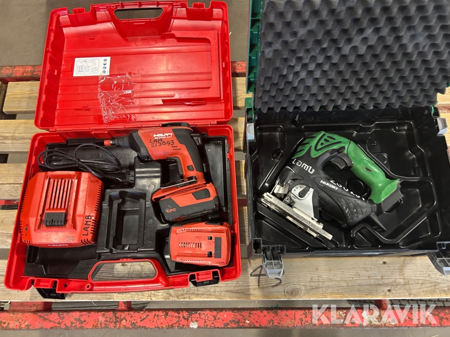 Sticksåg 1 st, Skruvdragare 1 st Hitachi / Hilti CJ 18DSL / SD 5000-A22