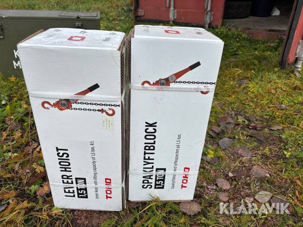 Spaklyftblock TOHO 1,5Ton 2st