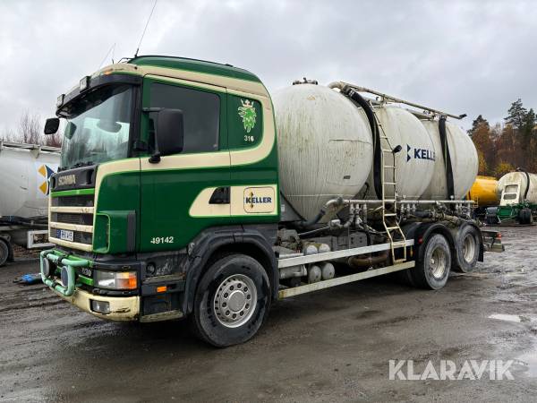 Lastbil / bulkbil Scania R144gb 6x2 med cementtankar