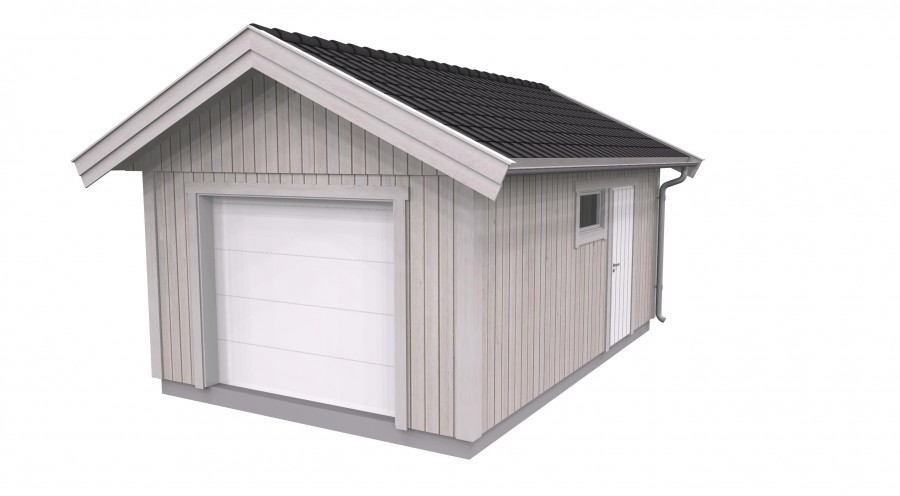 Attefalls-garage som byggsats 25 m2 