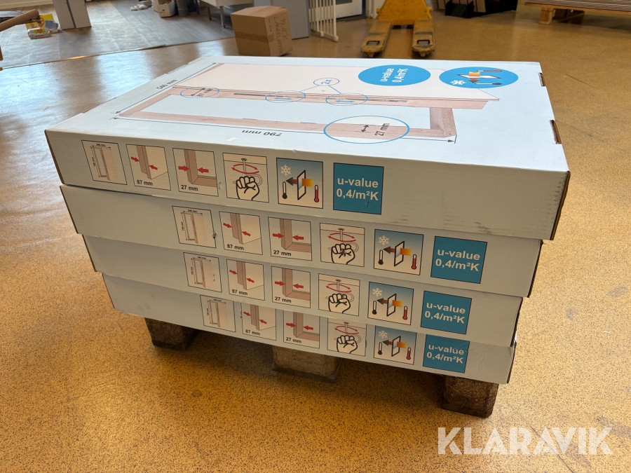 Tak-/vägglucka 540x790mm 4st