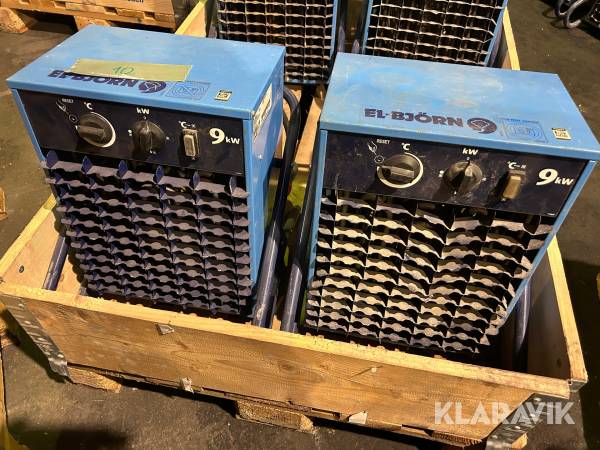 Värmefläktar El-Björn VF 9 kW 2 st