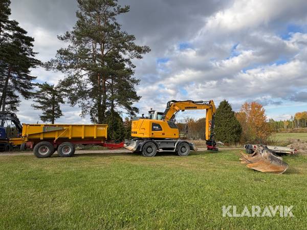 Grävmaskin Liebherr A 918 Compact Litronic med styrsystem, tippvagn och redskap