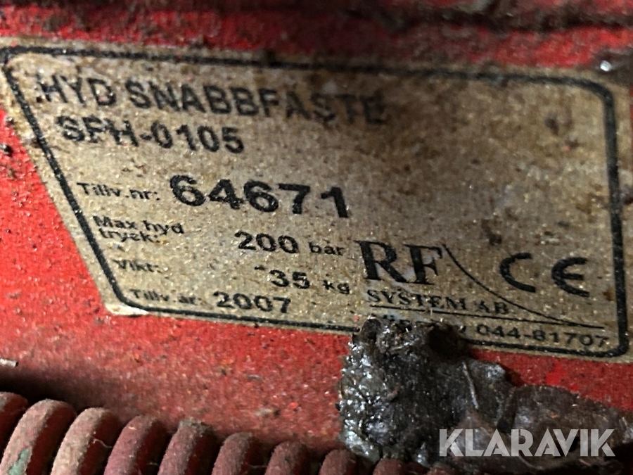 Snabbfäste RF System SFH-0105