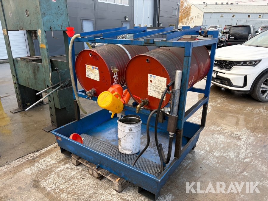 Oljefatshållare för 4 fat