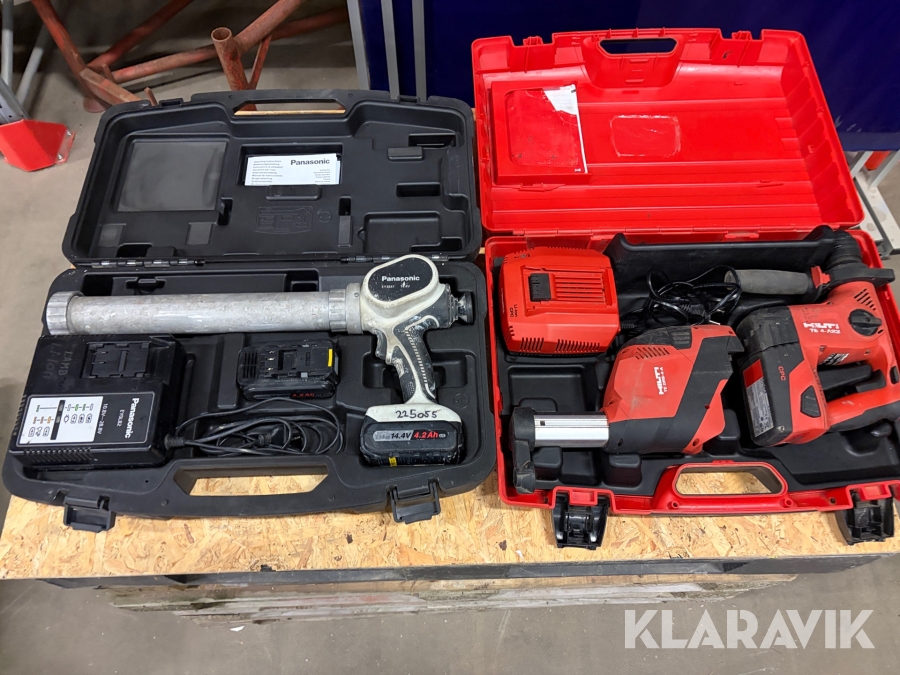 Borrhammare 1 st och fogpistol 1 st Hilti / Panasonic TE 4A22 DRS / EY 3641LS1S