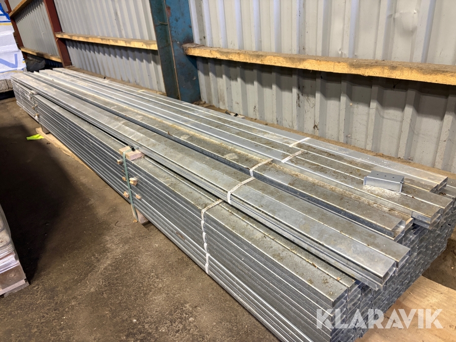 Skenor och beslag, undertakskonstruktion med skruvar