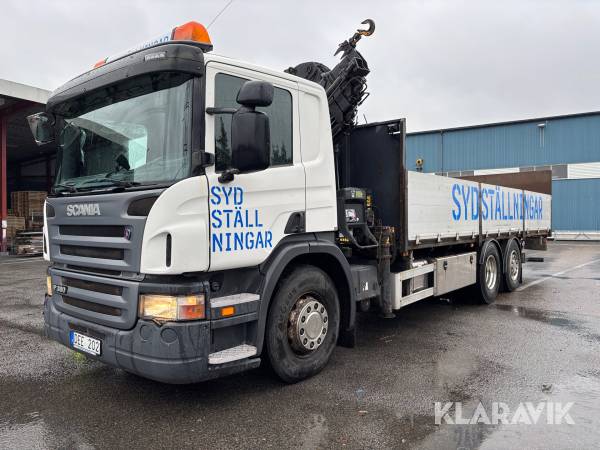 Kranbil Scania P380 med Hiab kran