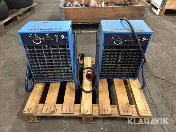 Värmefläkt El-Björn 9kW 2st