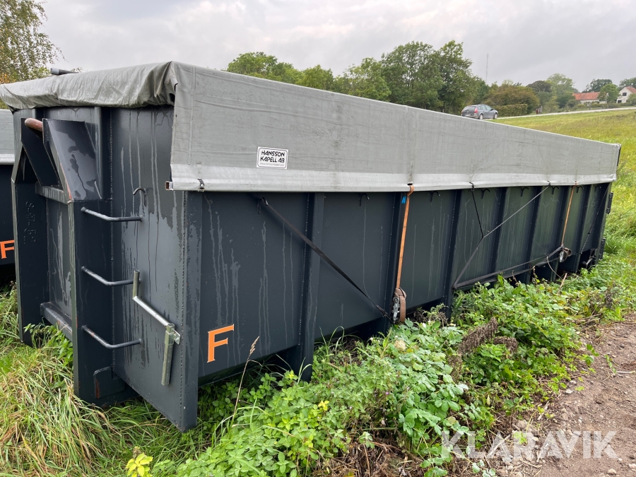 Lastväxlarflak spannmål Flakab 22m3 med rullkapell