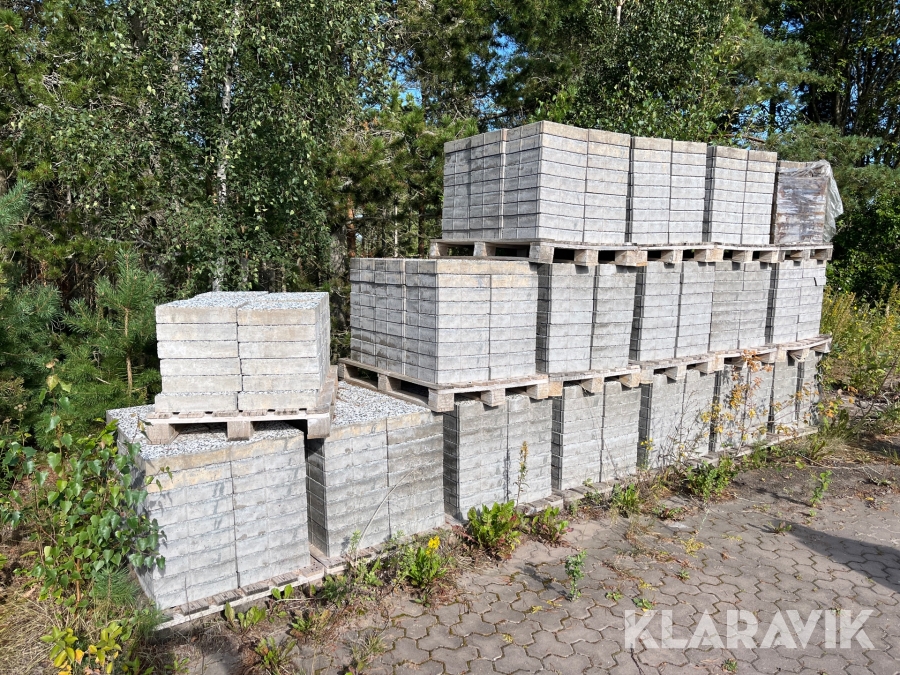 Markstensplattor svart/vit Benders 17st pall (ca 75m2)