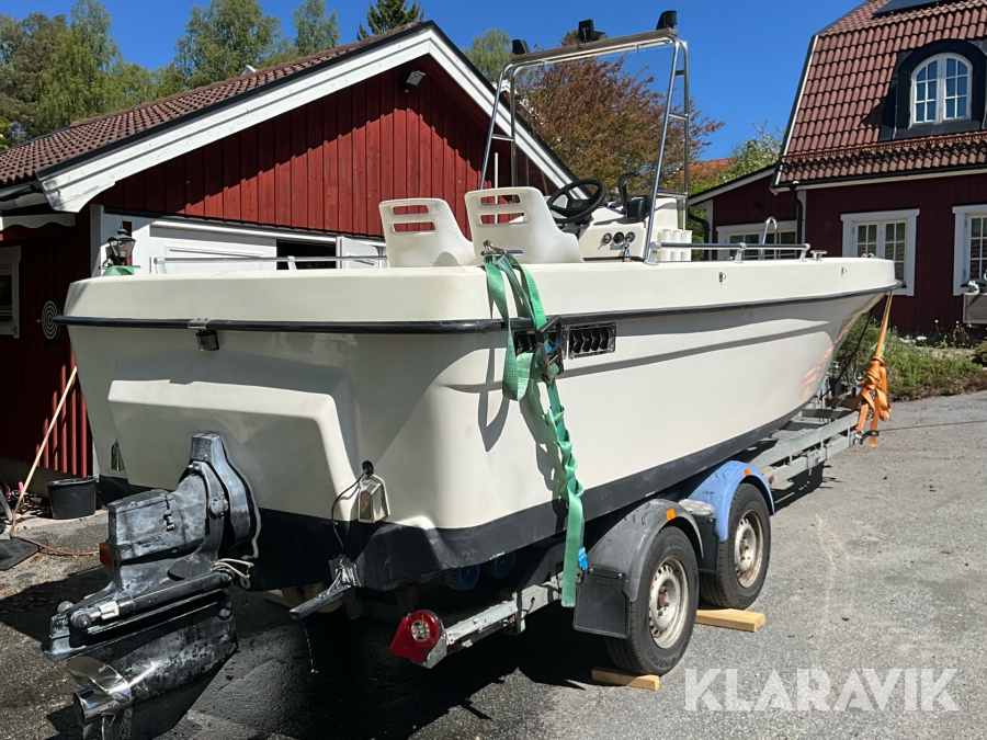 Båt Exxon Styrpulpet (mitt) med trailer