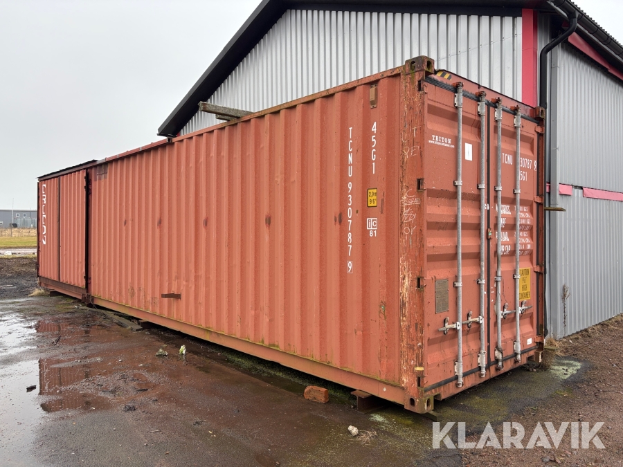 Container 40´ med skjutdörr och grenställ