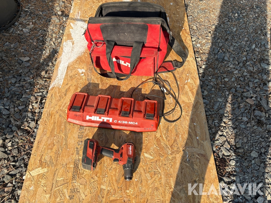 Skruvdragare Hilti + Hilti slagborr med batteri och laddare