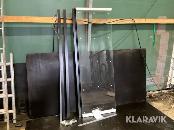 Duschdörr/vägg Svedbergs Rak skoga Sv/Kl 80 2 st