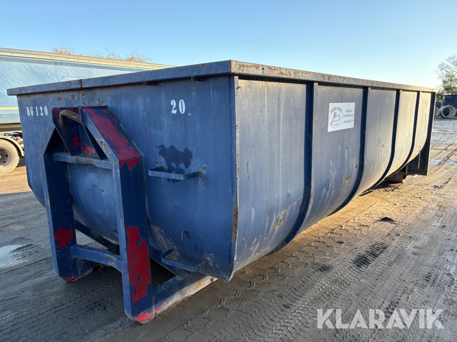 Container på lastväxlarram HG120 20 m3
