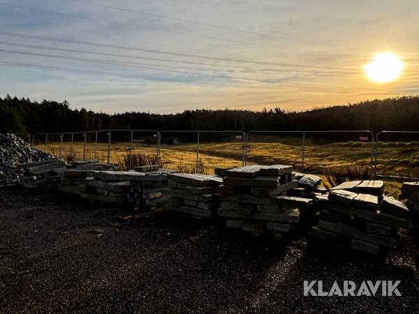 Gatsten granit, blandade storlekar