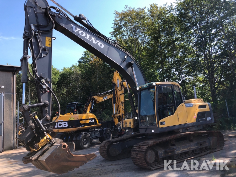 Bandgrävmaskin Volvo EC 220 DL Rotator & 2 skopor