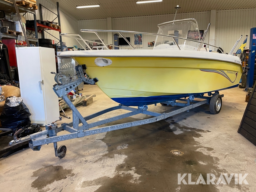 Båt Finnmaster 6000 Offshore med motor och kärra