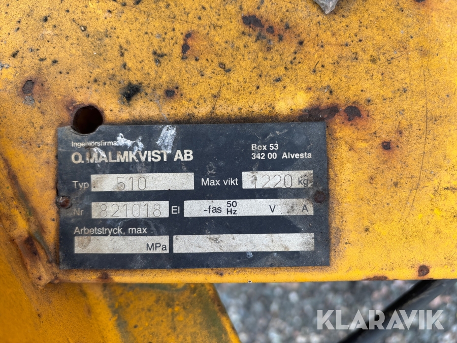 Ångaggregat Bini 510 1st