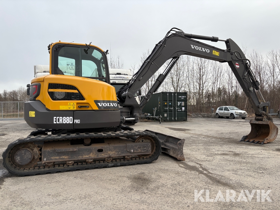 Grävmaskin Volvo ECR88D med grävskopa