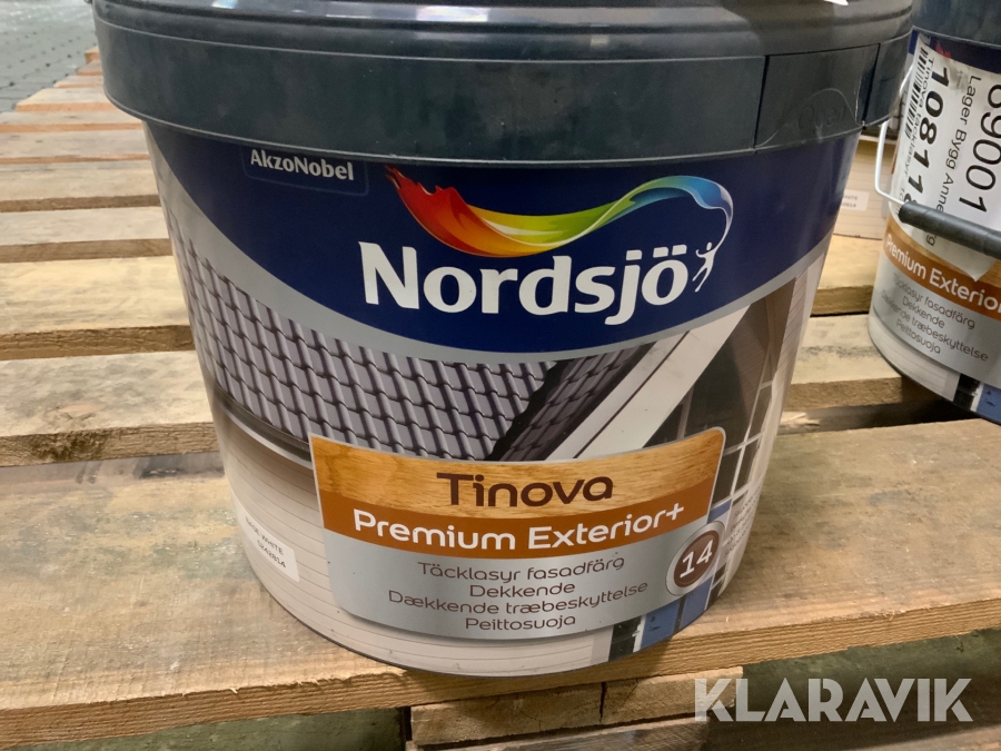 Täcklasyr Nordsjö Premium exteriör  plus base white 5242814 , 3 stycken 10 liters