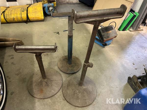 Rullbockar / materialhållare 3 st