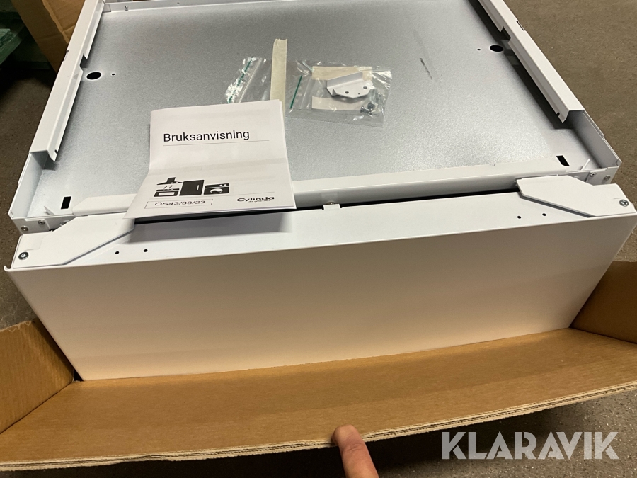 Överskåp Cylinda 12 st vita aluminiumskåp för kyl och frys