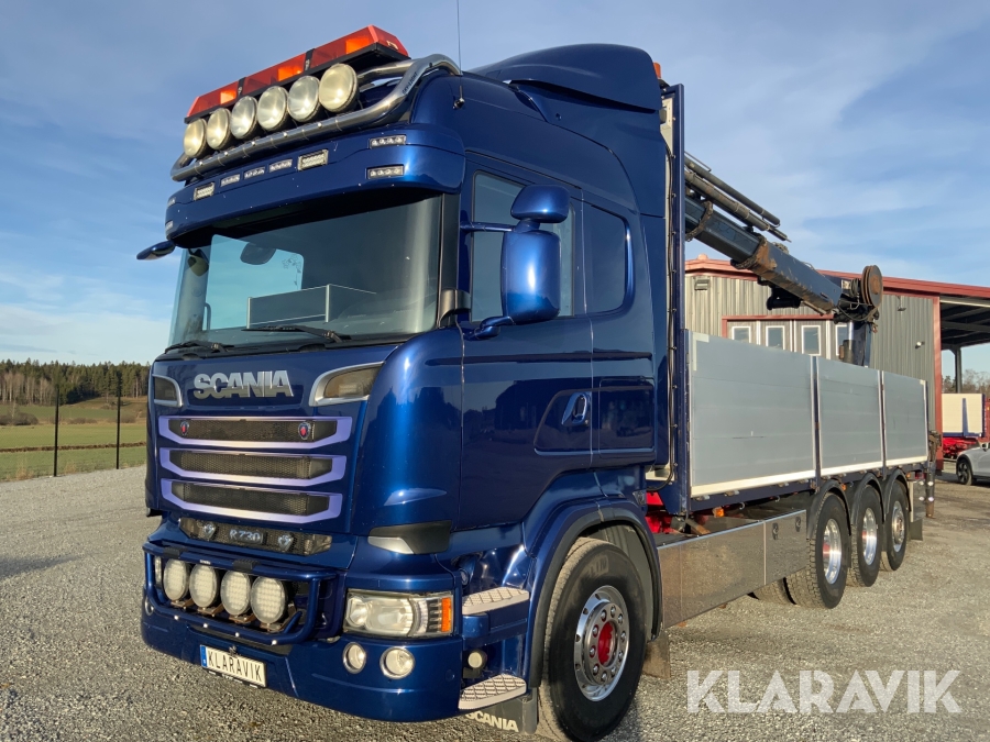 Kranbil Scania R730 8x4 med hiab xs 211 hipro