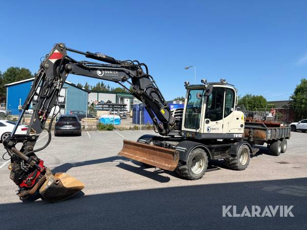 Hjulgrävare Terex TW110 med Indexator RT40B rototilt, dumperkärra samt redskap